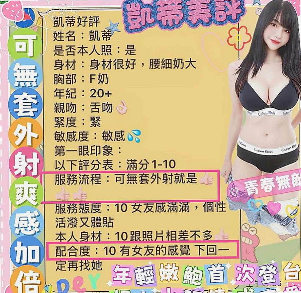 楊梅叫茶：凱薇 |按摩妹|165cm|42kg/|C杯|24y|